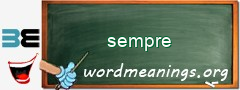 WordMeaning blackboard for sempre